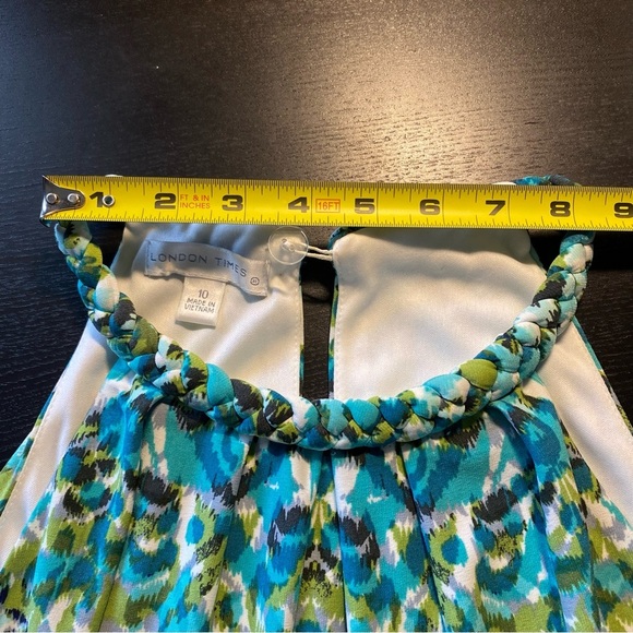 London Times Boho Chic Paisley Print Braided Neck Sleeveless Sundress. Size 10 - Picture 14 of 14